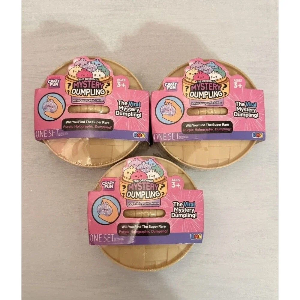 *LOT OF 3* RMS Mystery Dumpling Purple Holographic Edition Bun Crazy Fun *SEALED